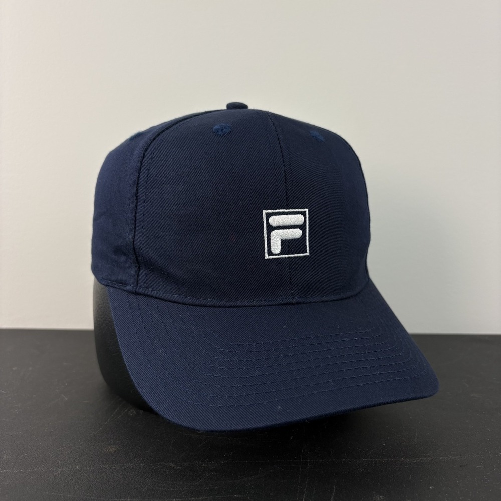 Fila Tennis Dad Hat Pickleball Navy Italian Classic Cap Strapback Adjustable